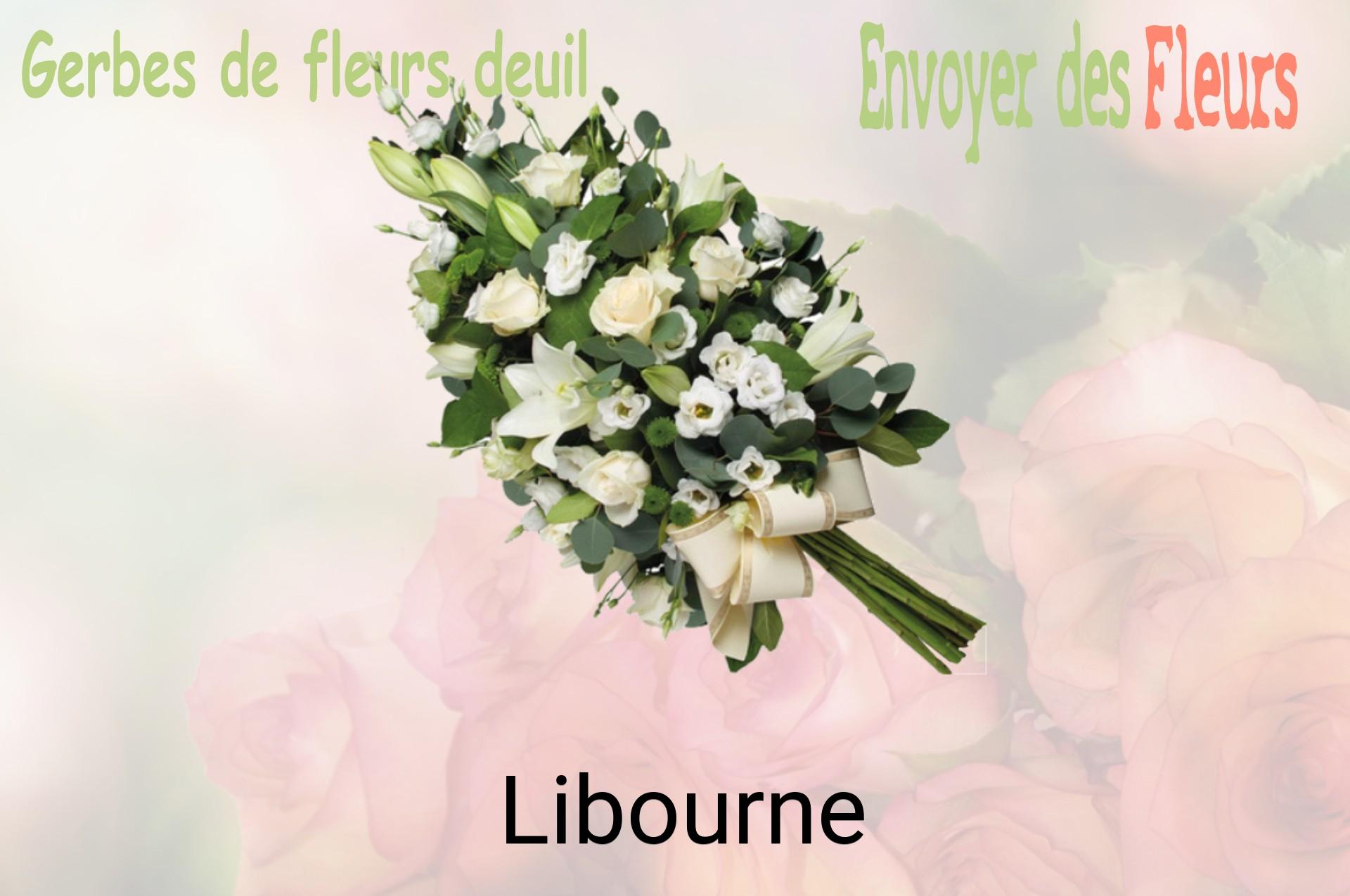 Gerbe de fleurs de deuil livrée à Libourne